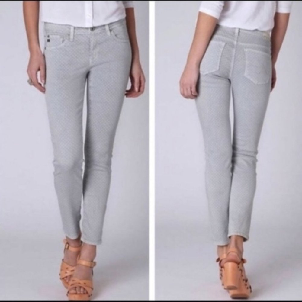 Anthro. AG The Stevie Ankle gray w/white dots 27R